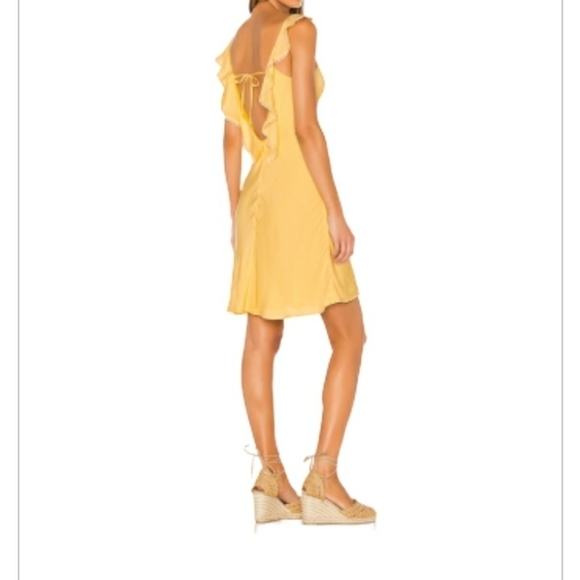 Lpa | REVOLVE YELLOW SCOOP BACK DRESS  NWT - Picture 3 of 12